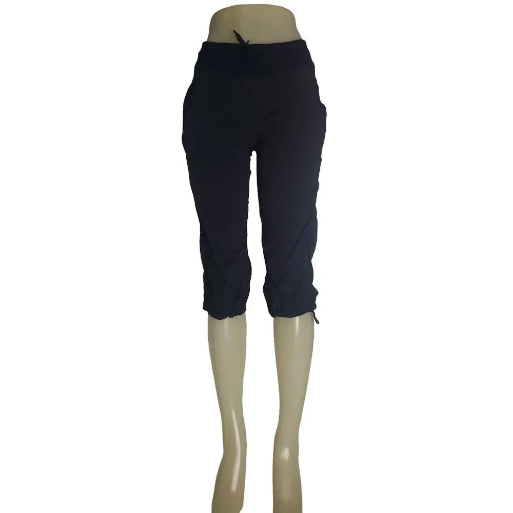 Lululemon Pants Womens 4 Capri Drawstring Stretch Ruched Athletic Active Yoga